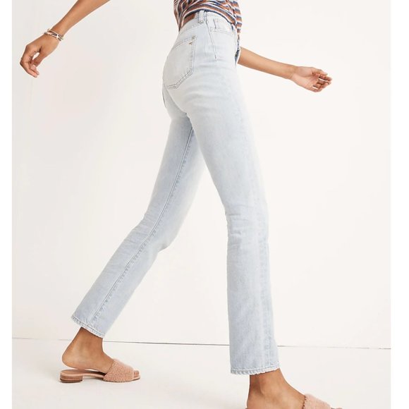 Madewell Sky Blue Straight Leg Jeans - Picture 4 of 10